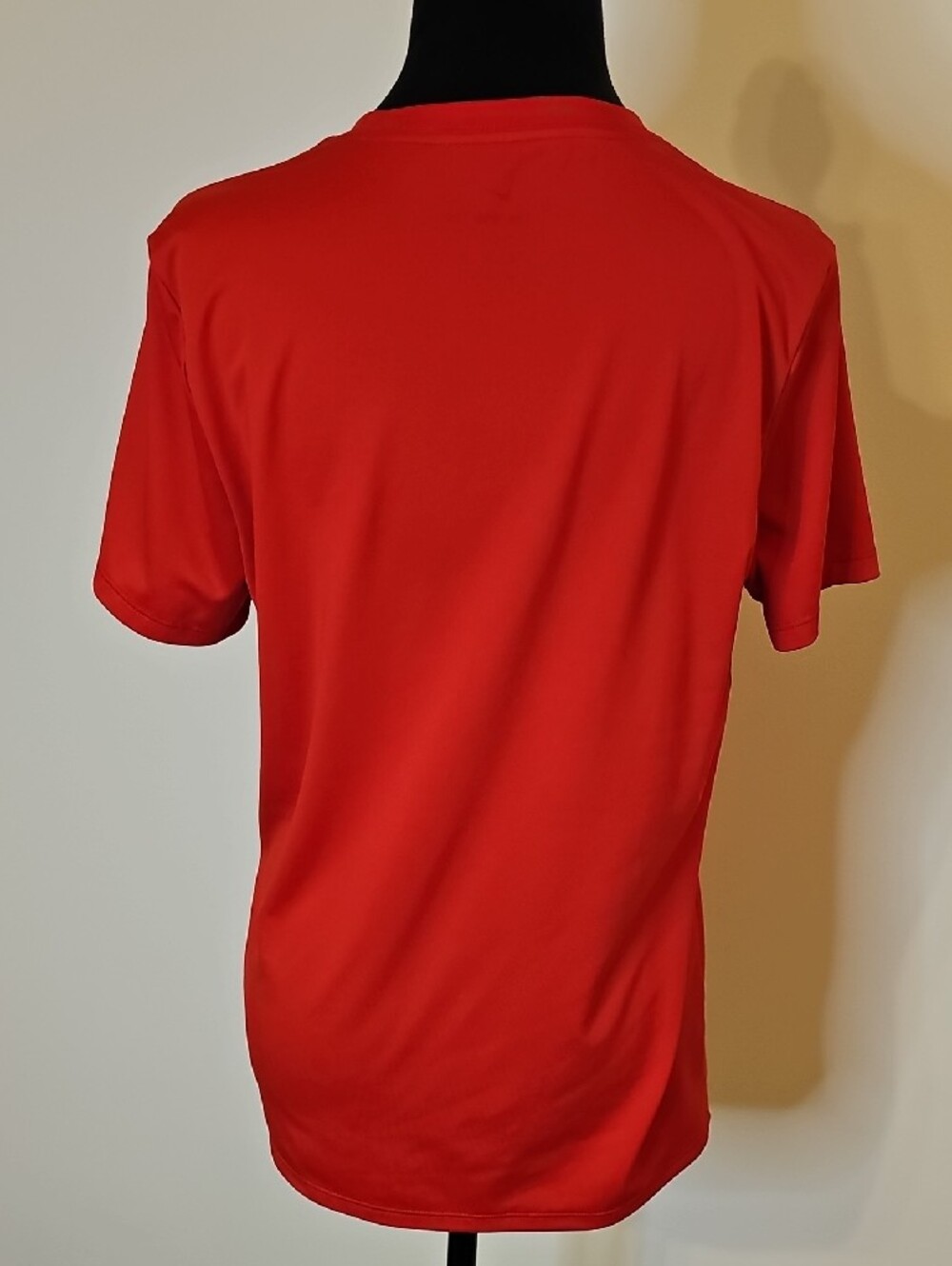 Nike Red Short Sleeve Performance Tee with White Swoosh - Picture 3 of 6